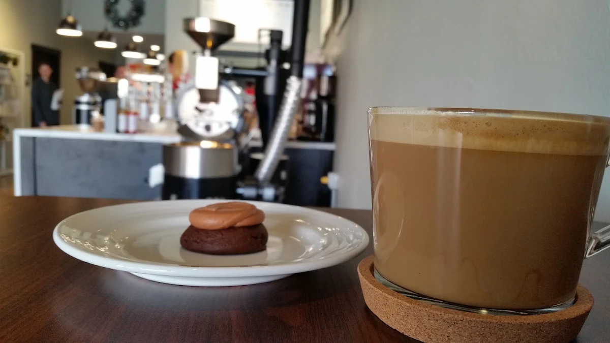 Chocolate Cake Cookie and Single Latte
