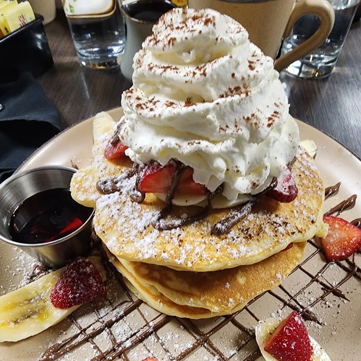 Strawberry Nutella Pancakes