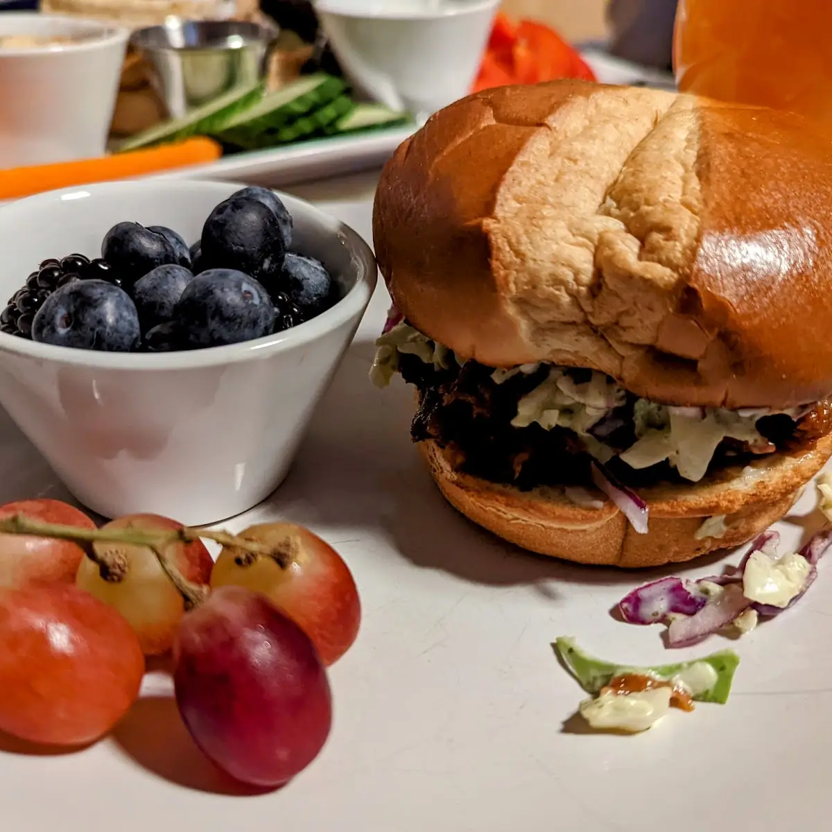 Pulled-Oat Pork Sandwich