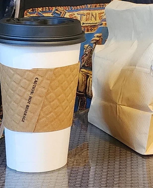 Breakfast Sandwich and Latte