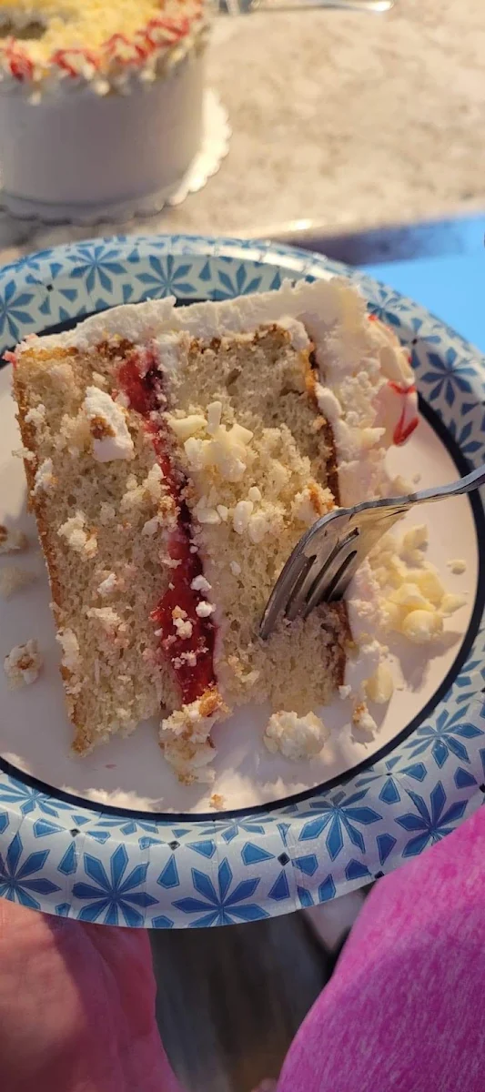 Custom White Chocolate and Raspberry Cake