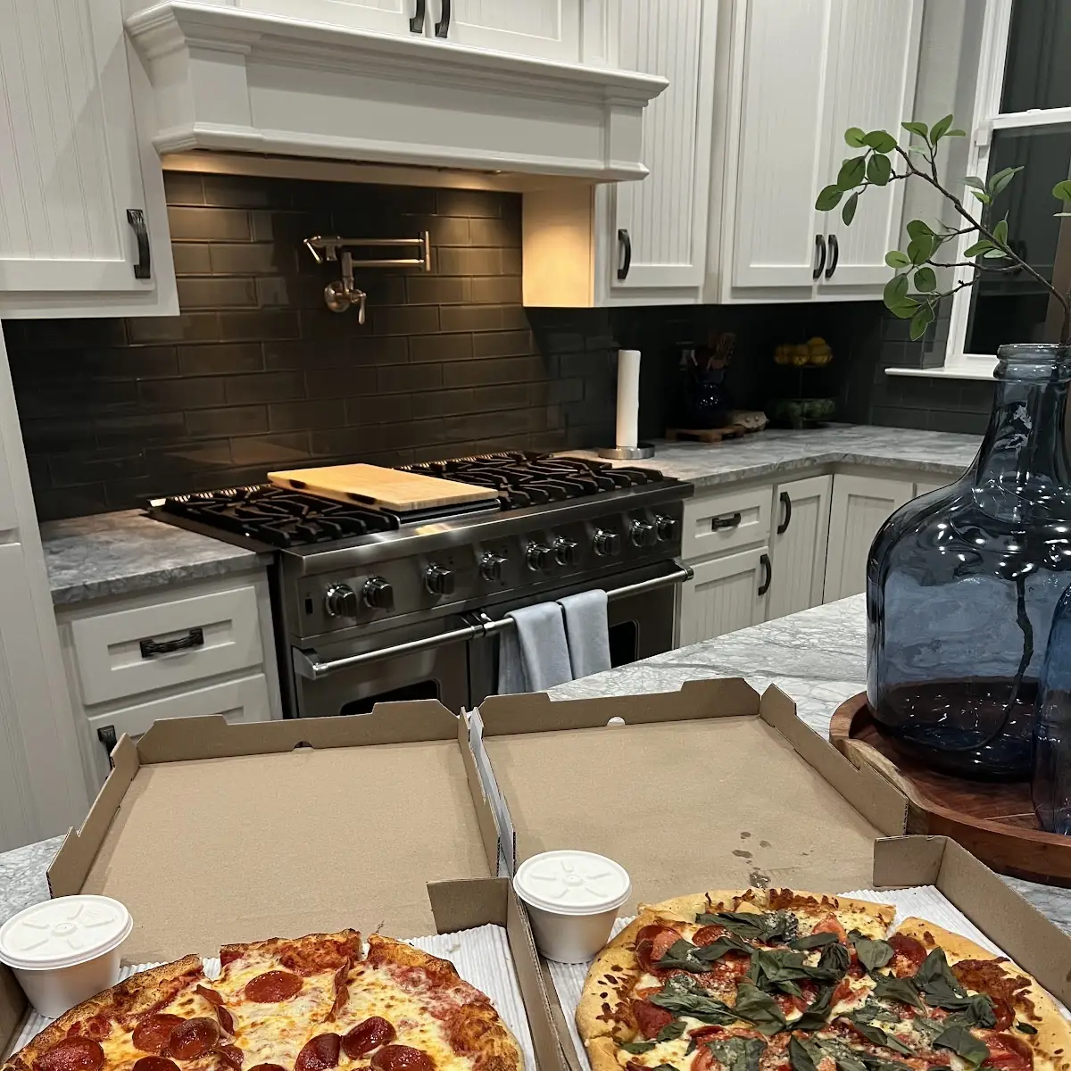 Pepperoni and Margherita Pizza