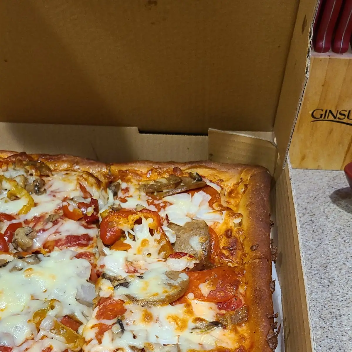 Sicilian Deep Dish Meat Lovers Pizza