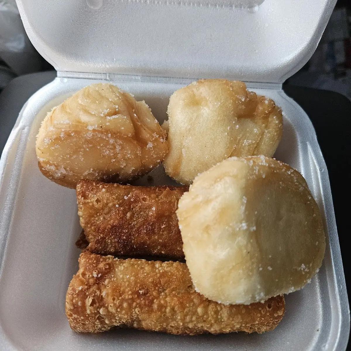 Egg Roll and Fried Donuts