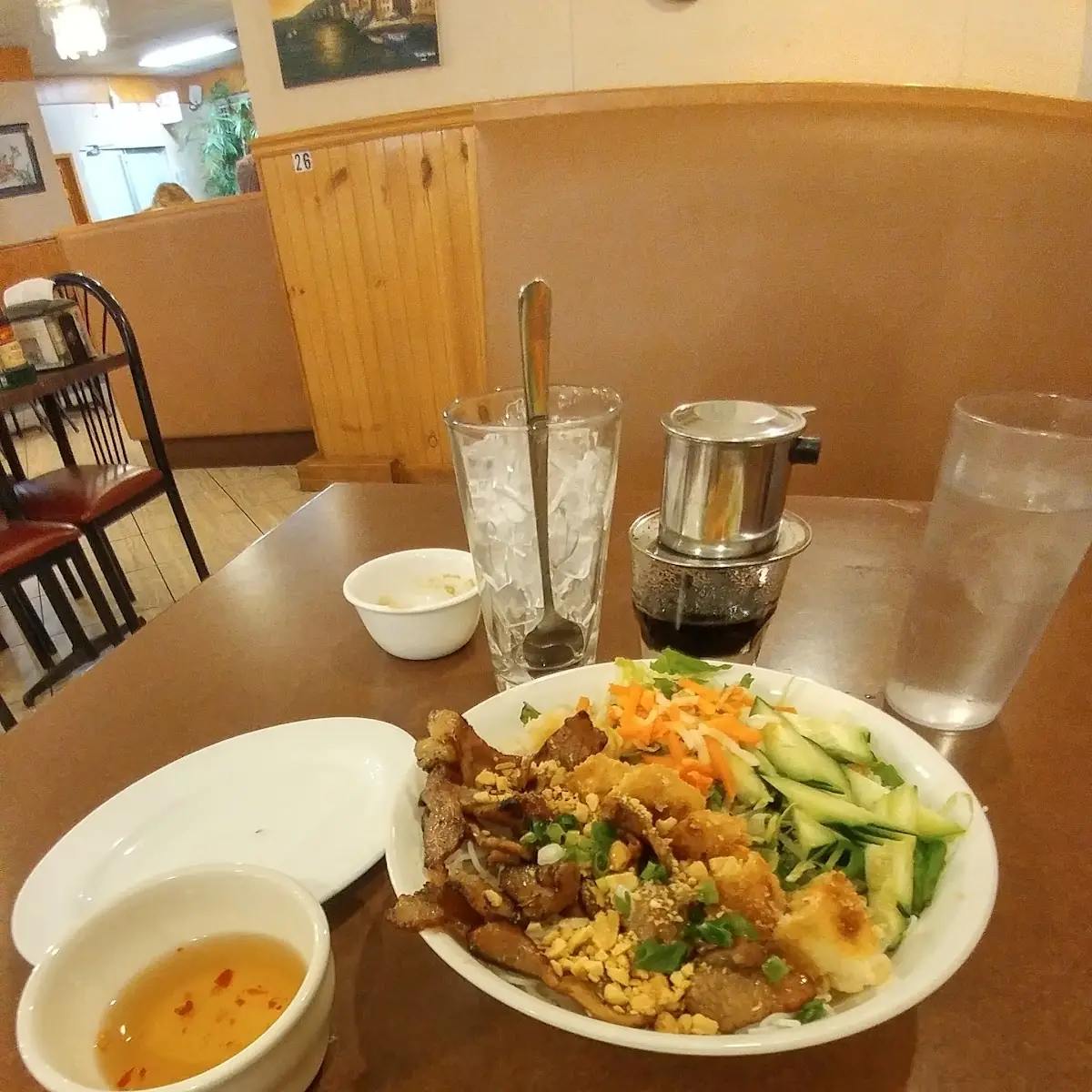 Beef and Egg Roll on Vermicelli