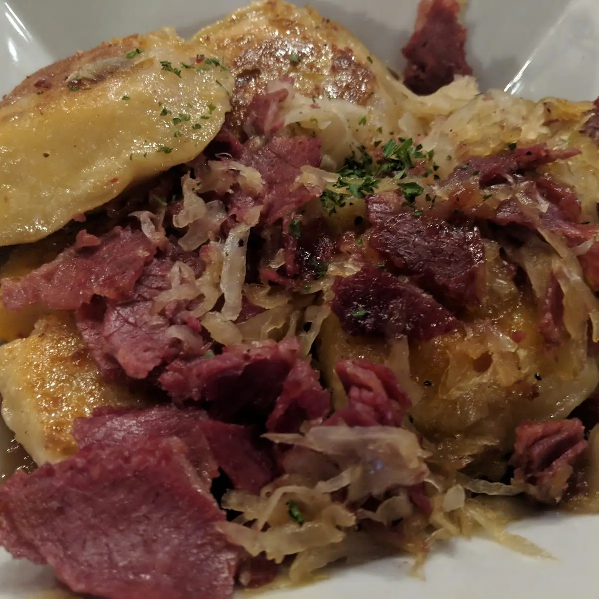 Deep Dish Reuben Pierogies