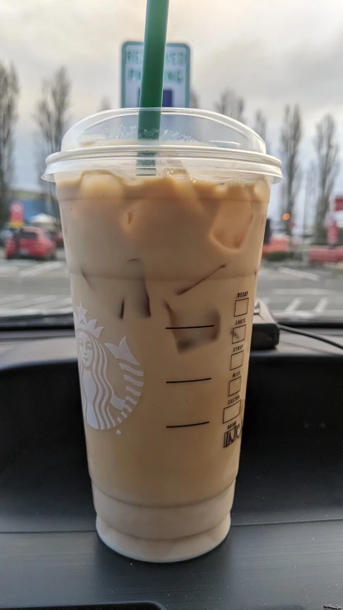 Venti White Chocolate Iced Mocha