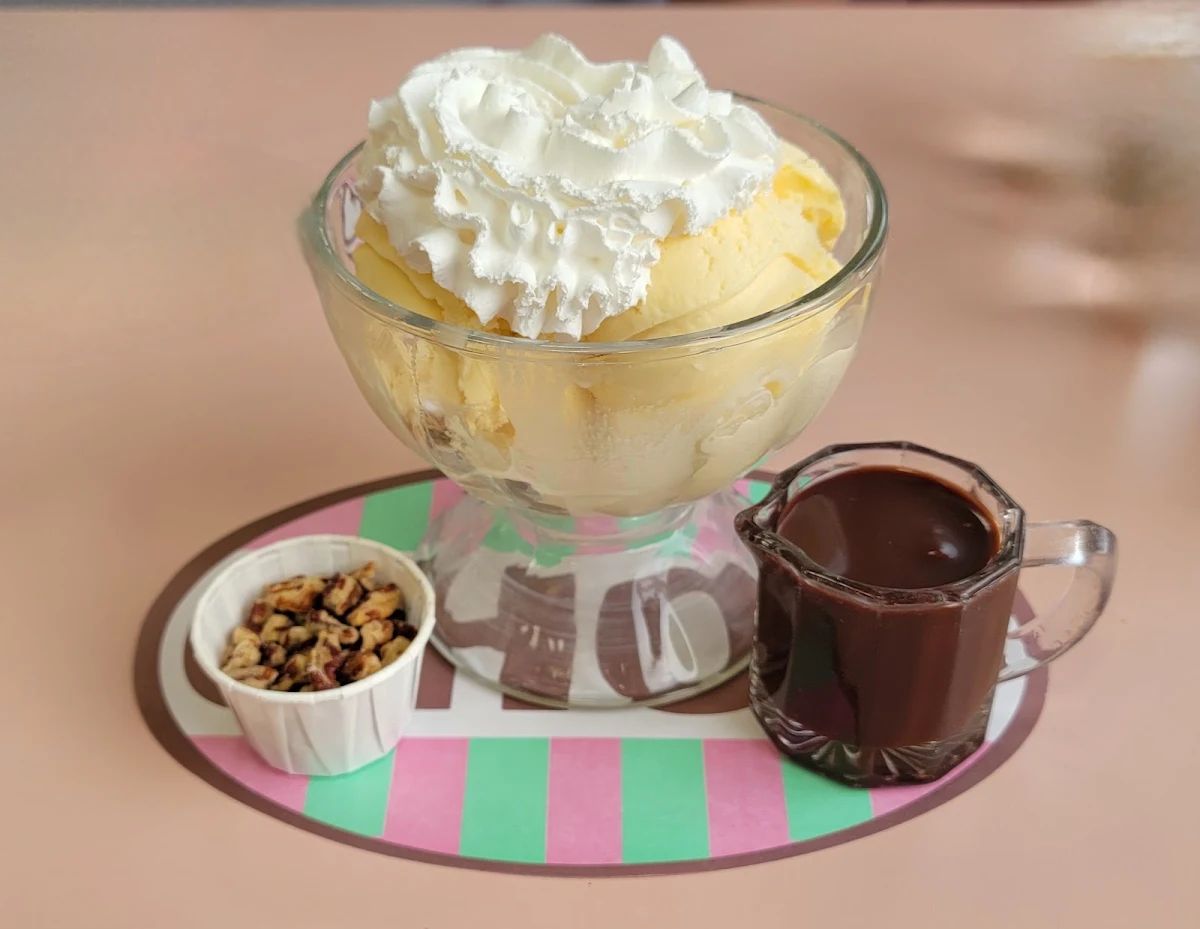 Hot Fudge Sundae with Pecans