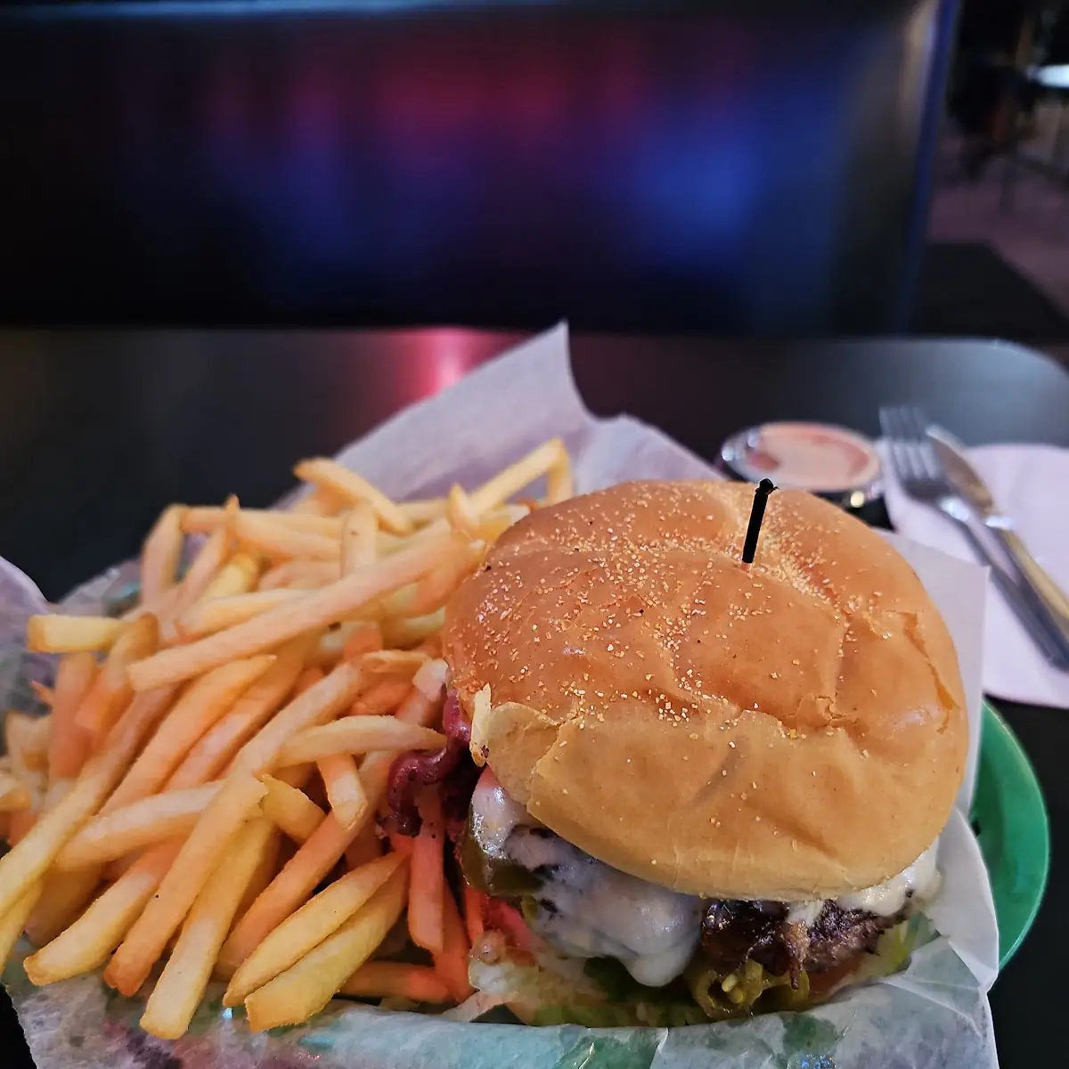 Jalapeño Burger and Fries