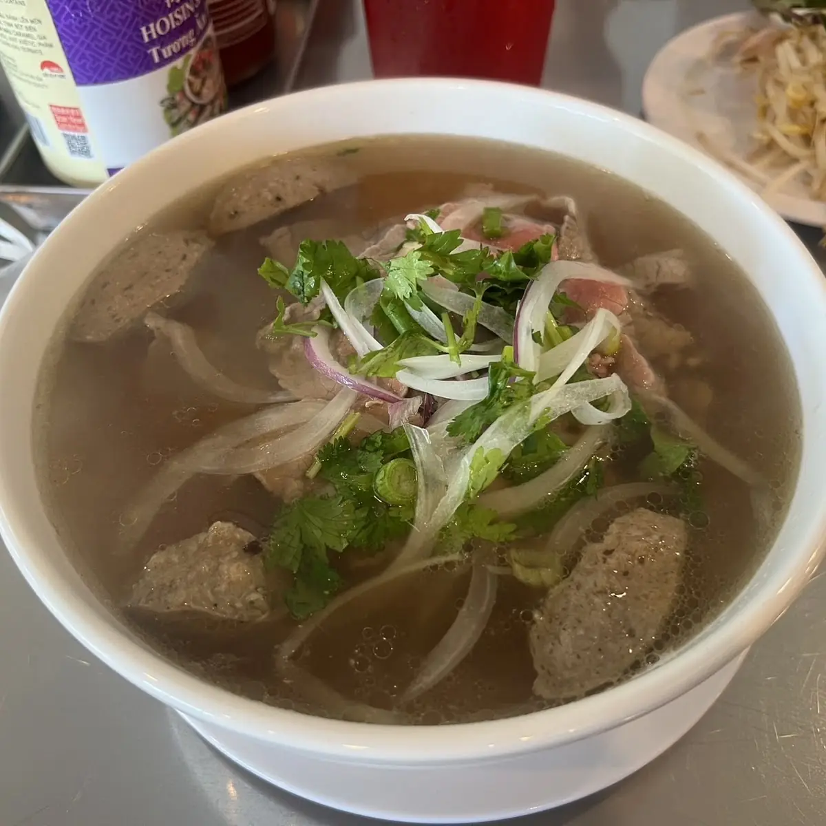 Beef Noodle Soup with Onions