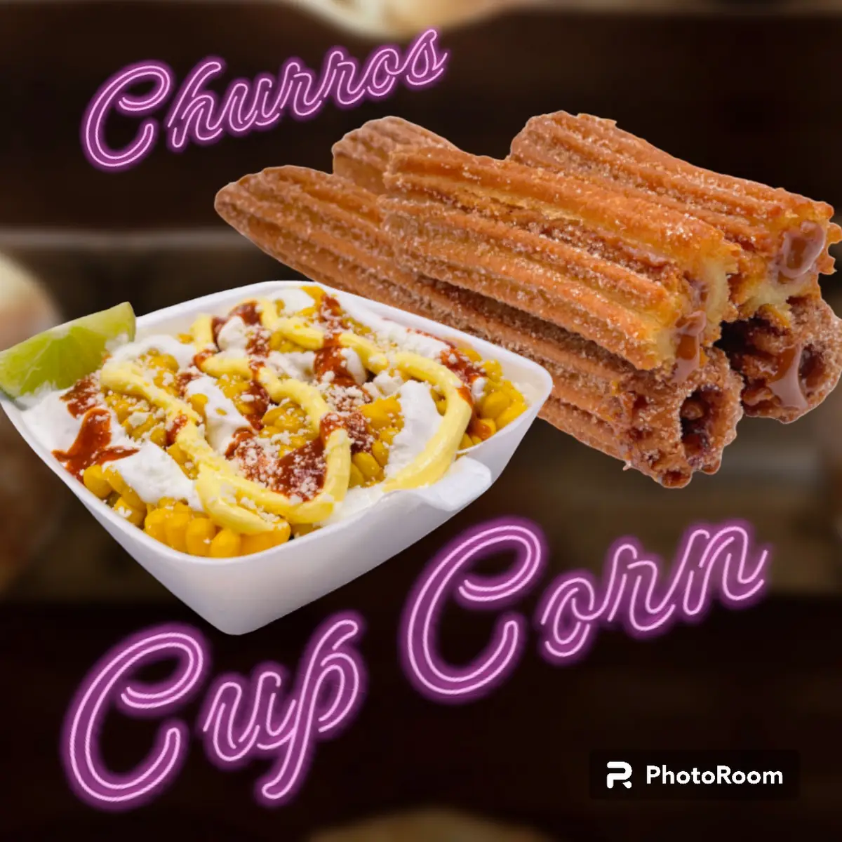 Churros and Cup Corn Elote