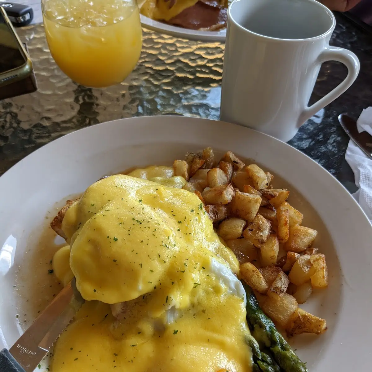 Eggs Benedict and Home Fries