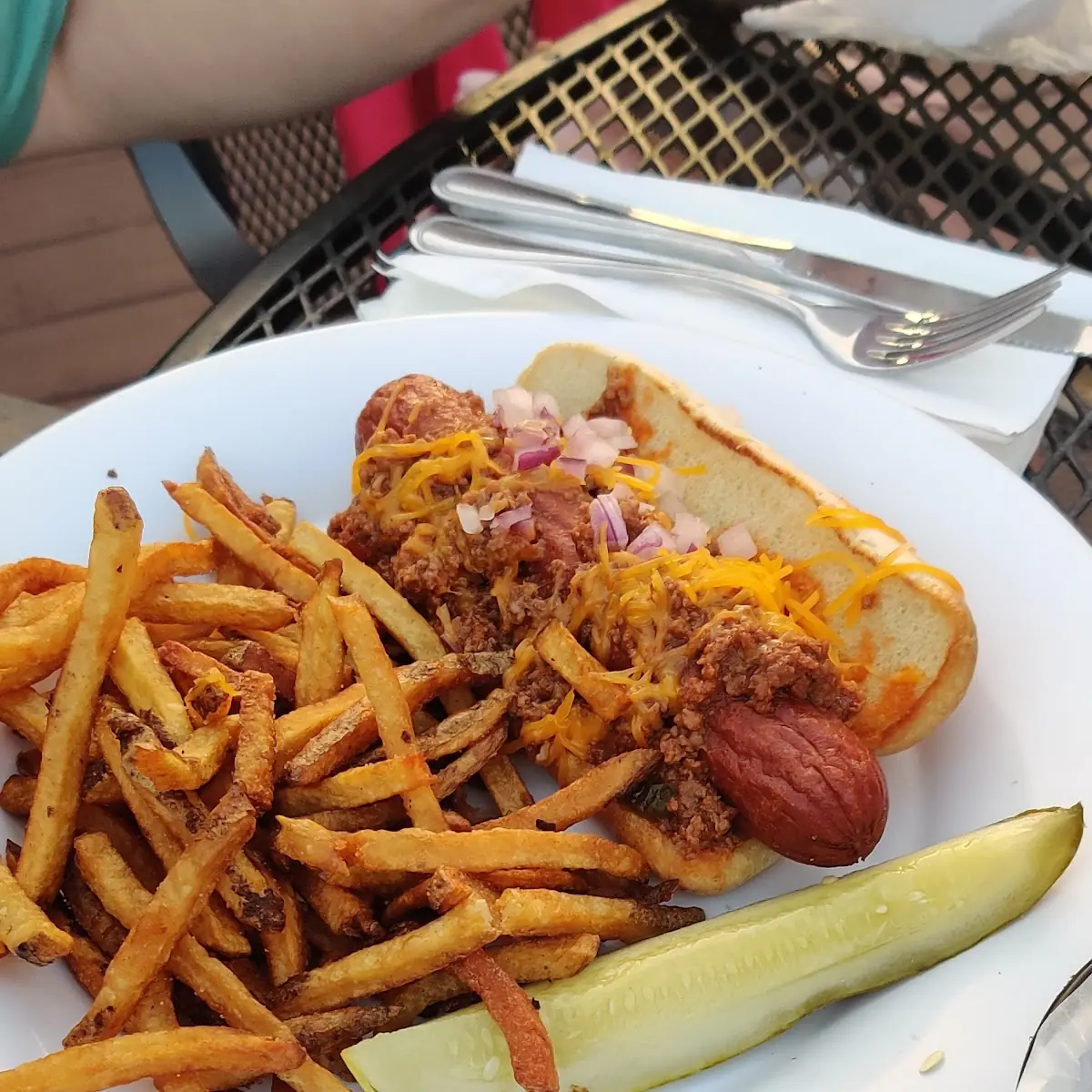 Chili Dog with Fries