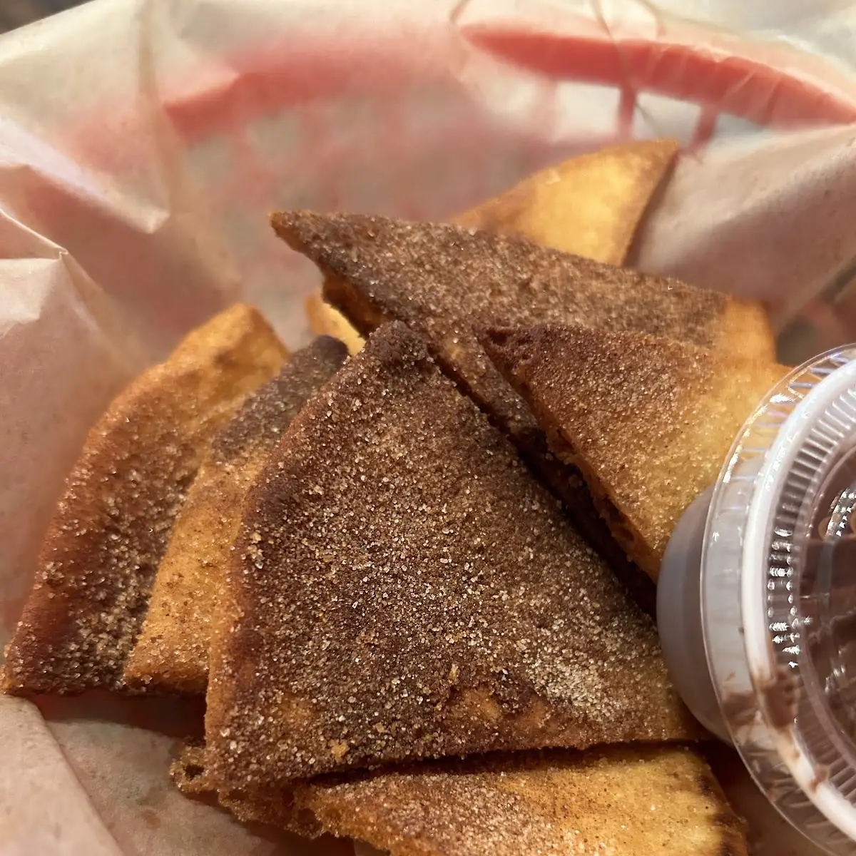 Cinnamon Sugar Dusted Pita Chips w Nutella