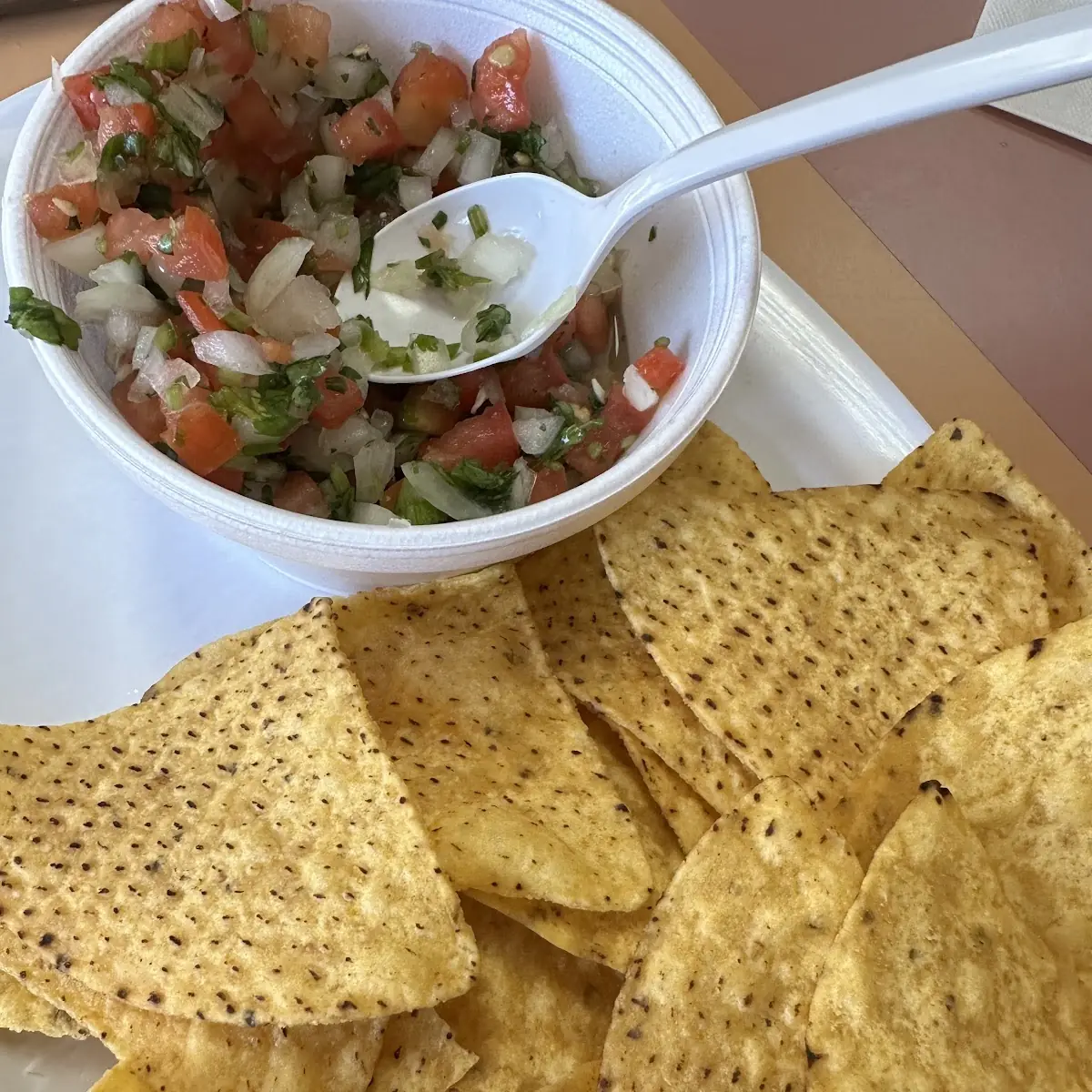 Chips and bean dip