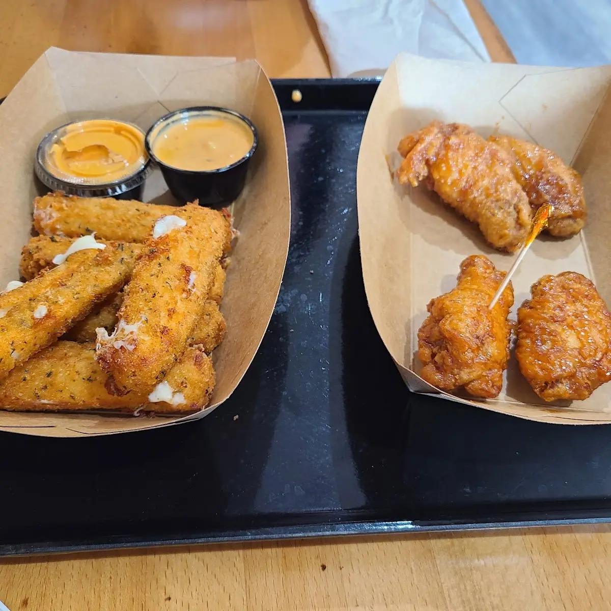 Mozzarella Sticks and Fried Chicken