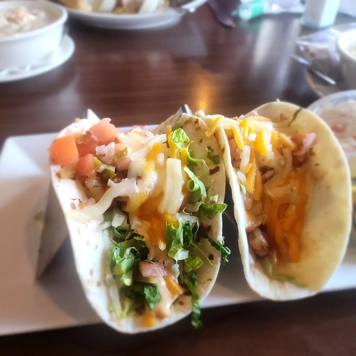Shrimp Tacos and Seafood Chowder