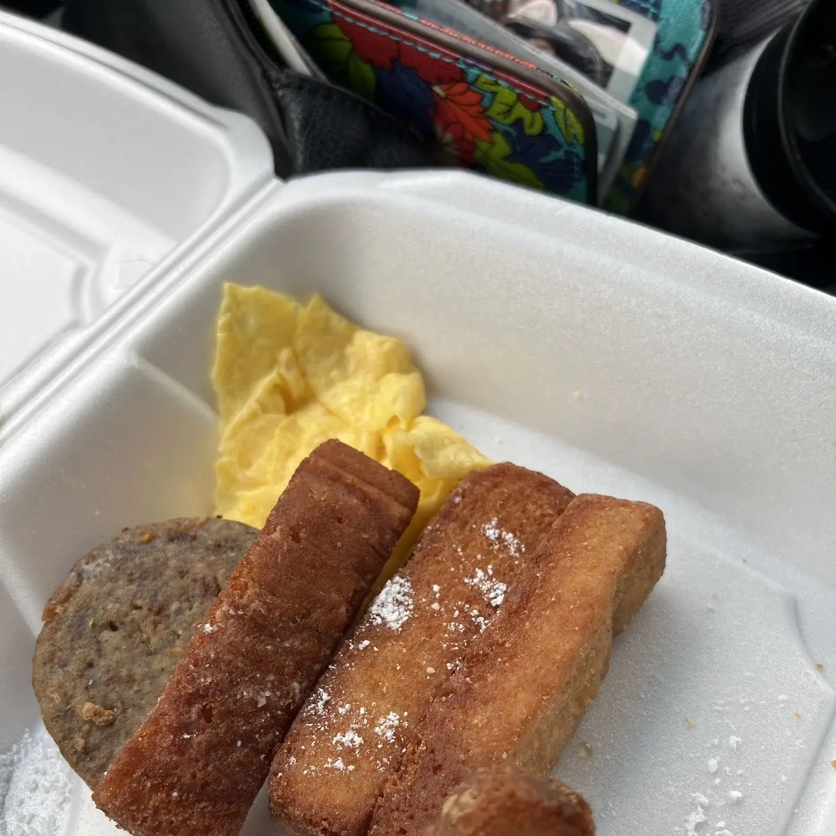 French Toast Sticks with Sausage and Egg