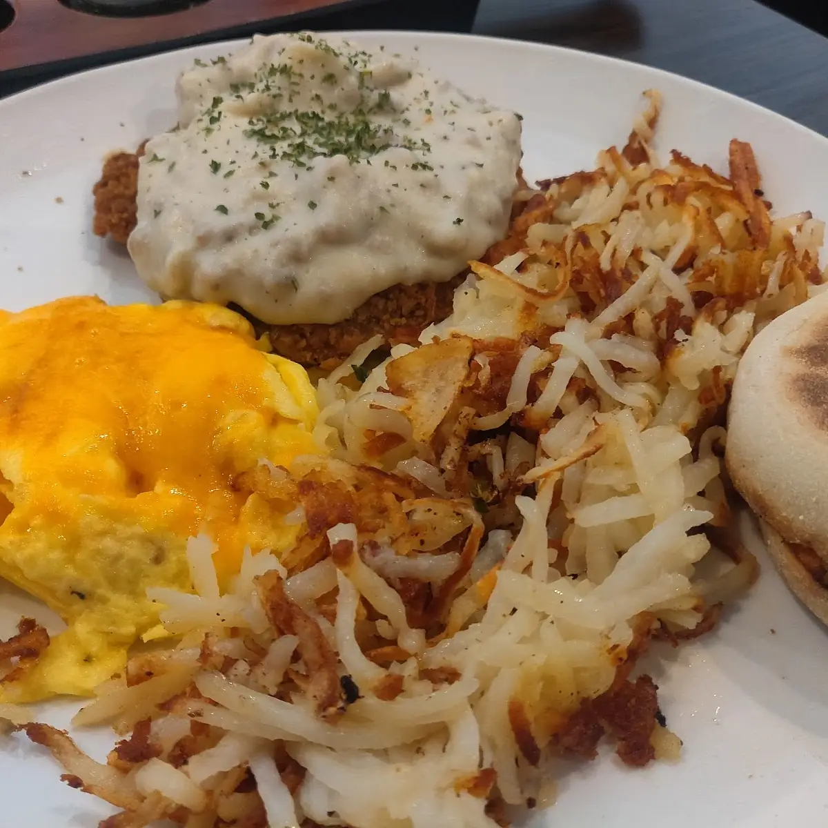 Hash Browns and Biscuits and Gravy