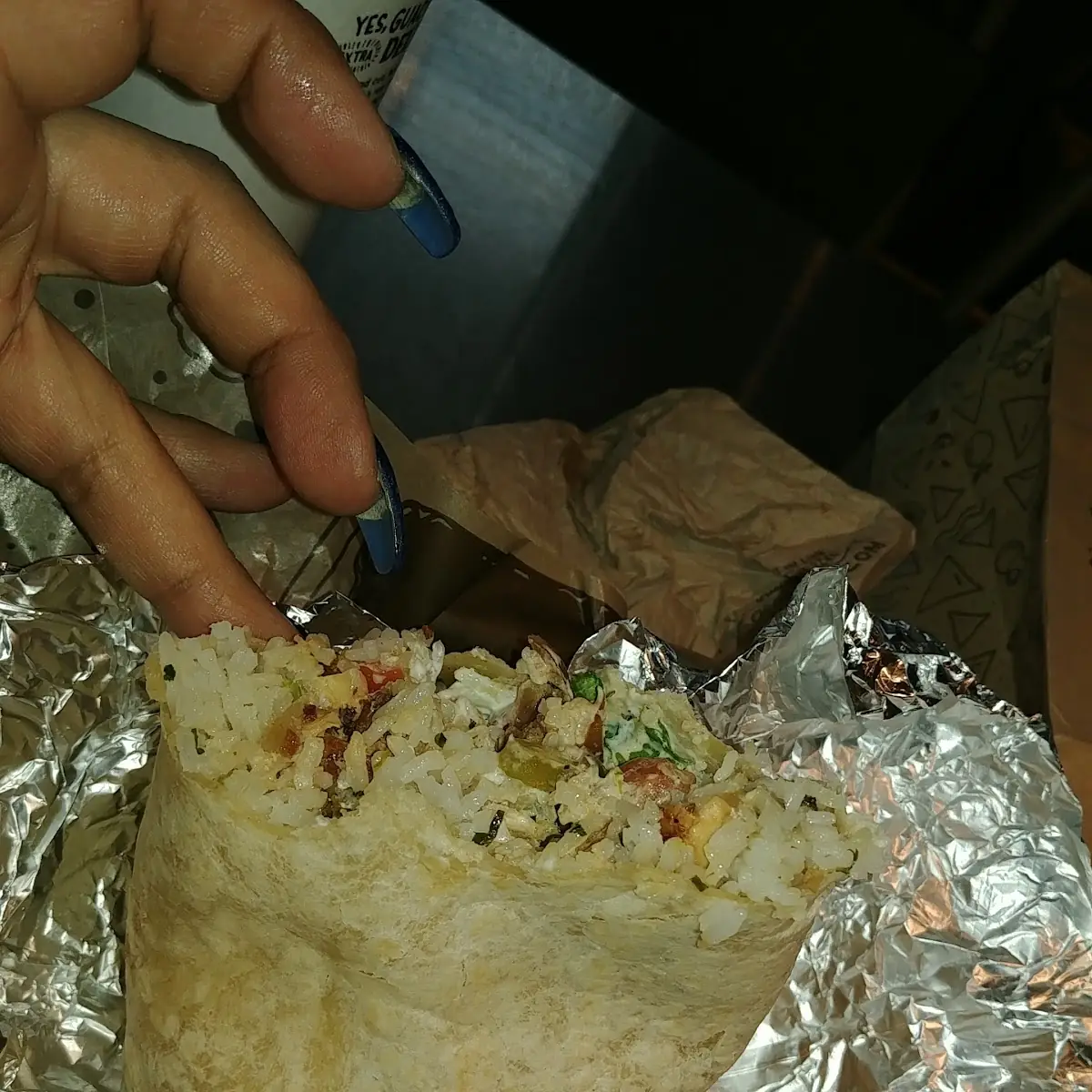Inside Chicken Burrito