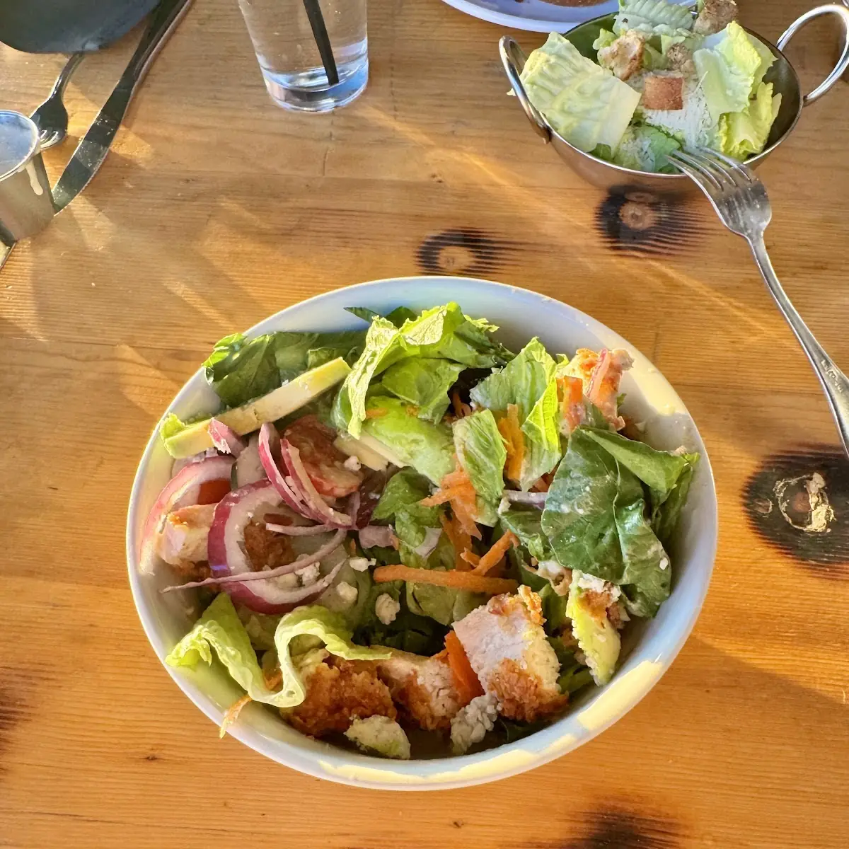 Chopped Salad with Fried Chicken