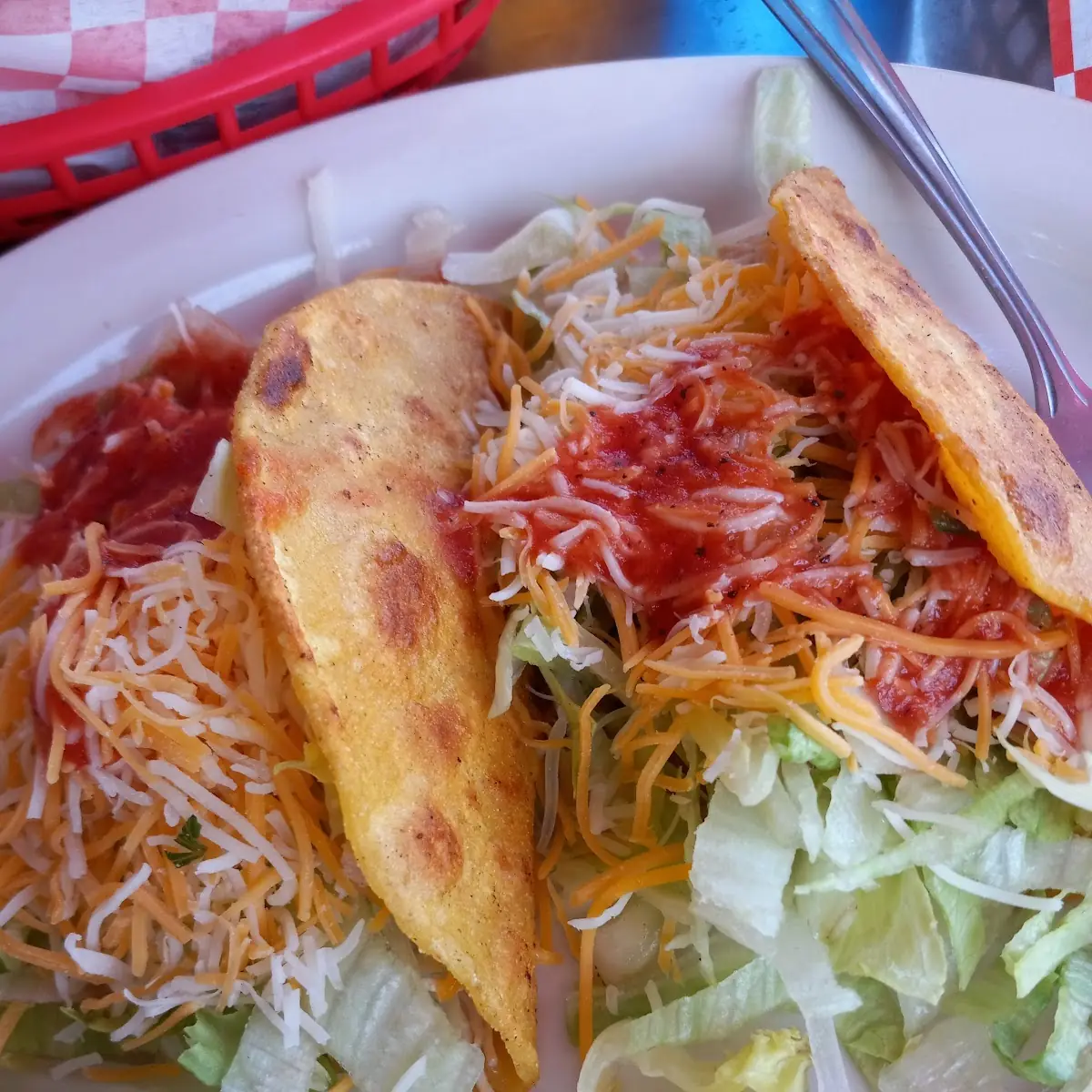 Chile Relleno Taco & Beans