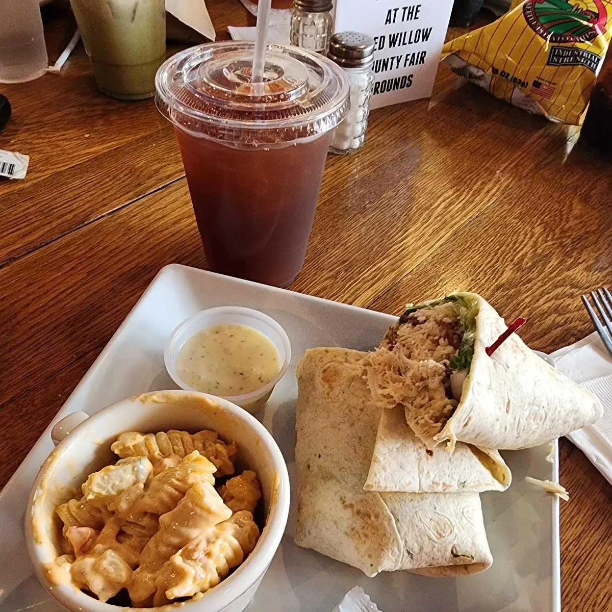 Chicken Club Wrap & Pasta Salad