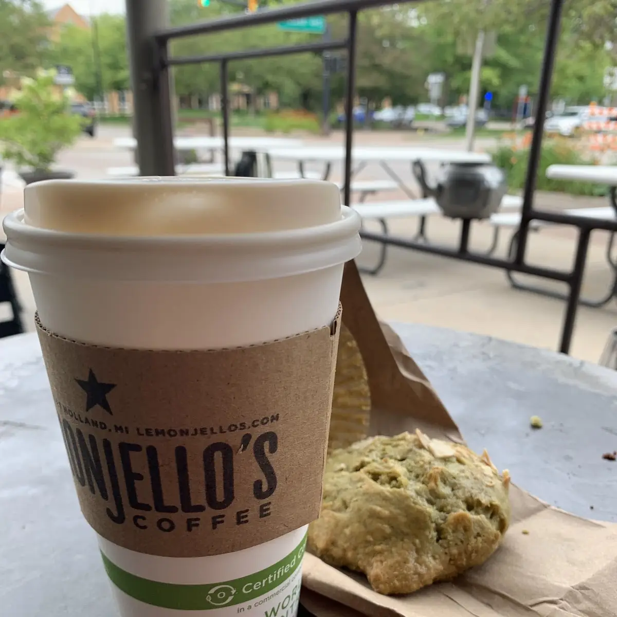 Almond Matcha Green Tea Muffin
