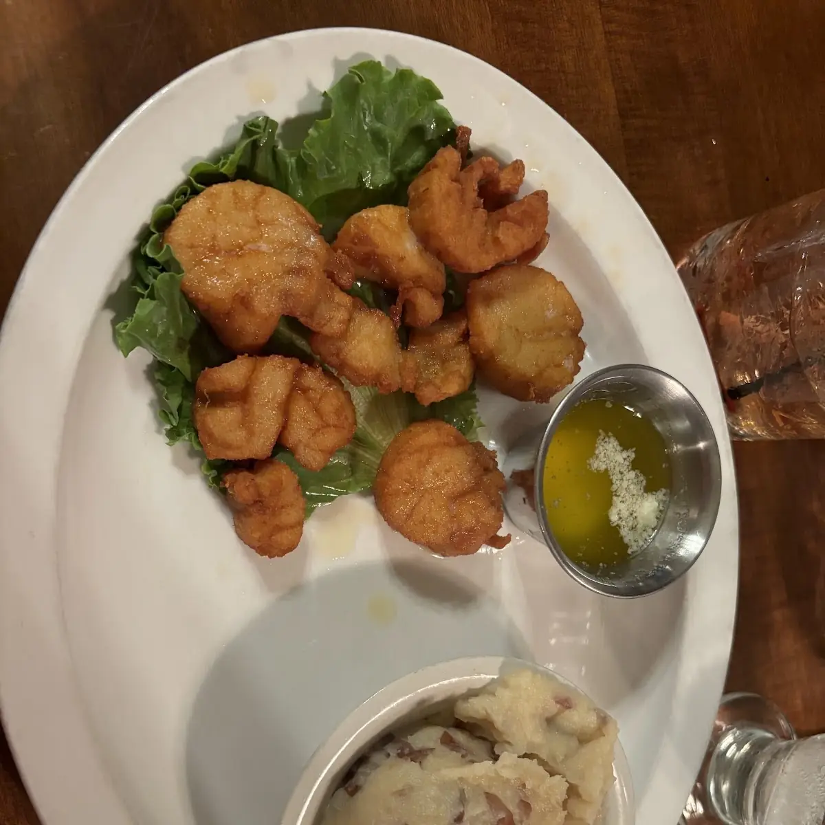 Panned Seared Scallops with Garlic Mashed Potatoes