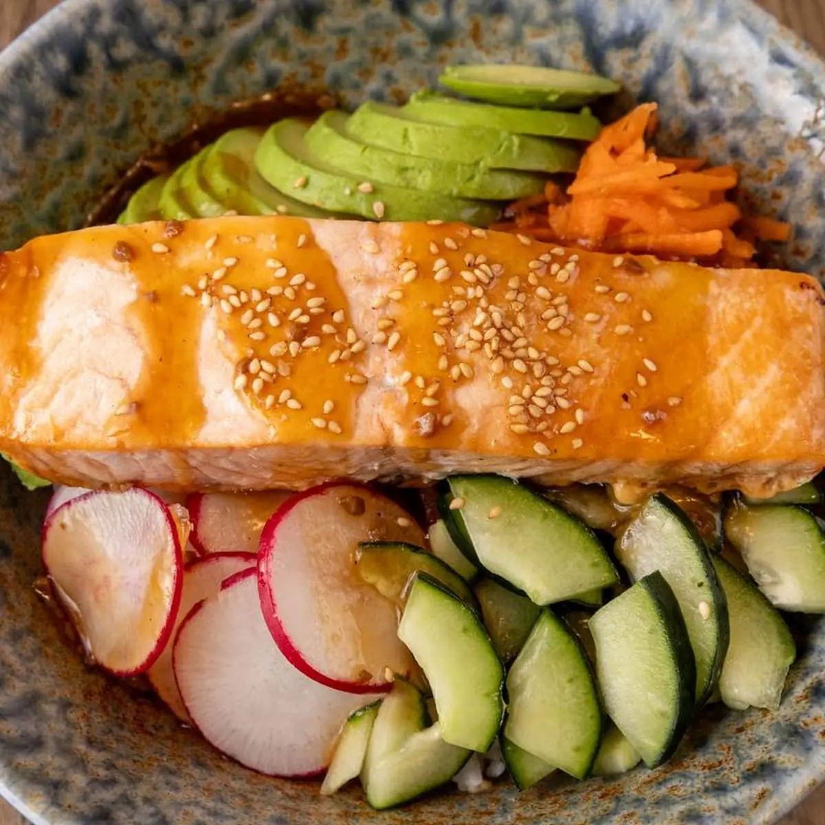 Salmon Avocado Rice Bowl