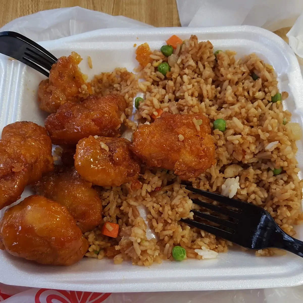 Orange Chicken White Rice Fried Rice