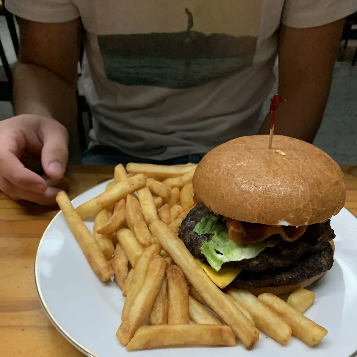 Bacon Cheeseburger and Fries