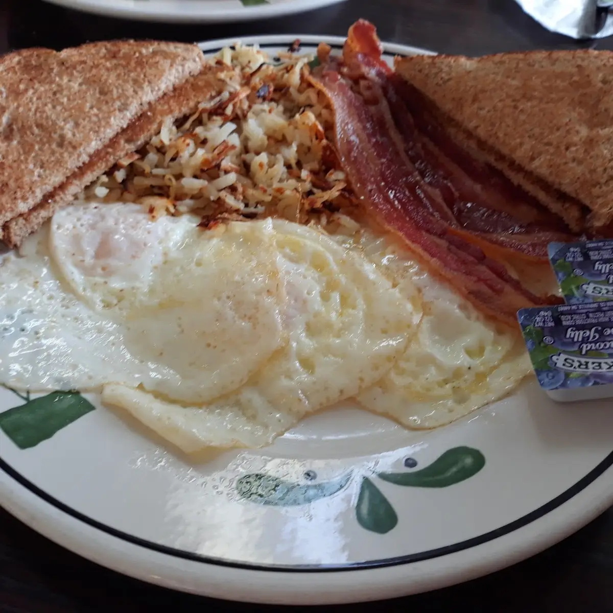 Eggs Hash Browns Toast