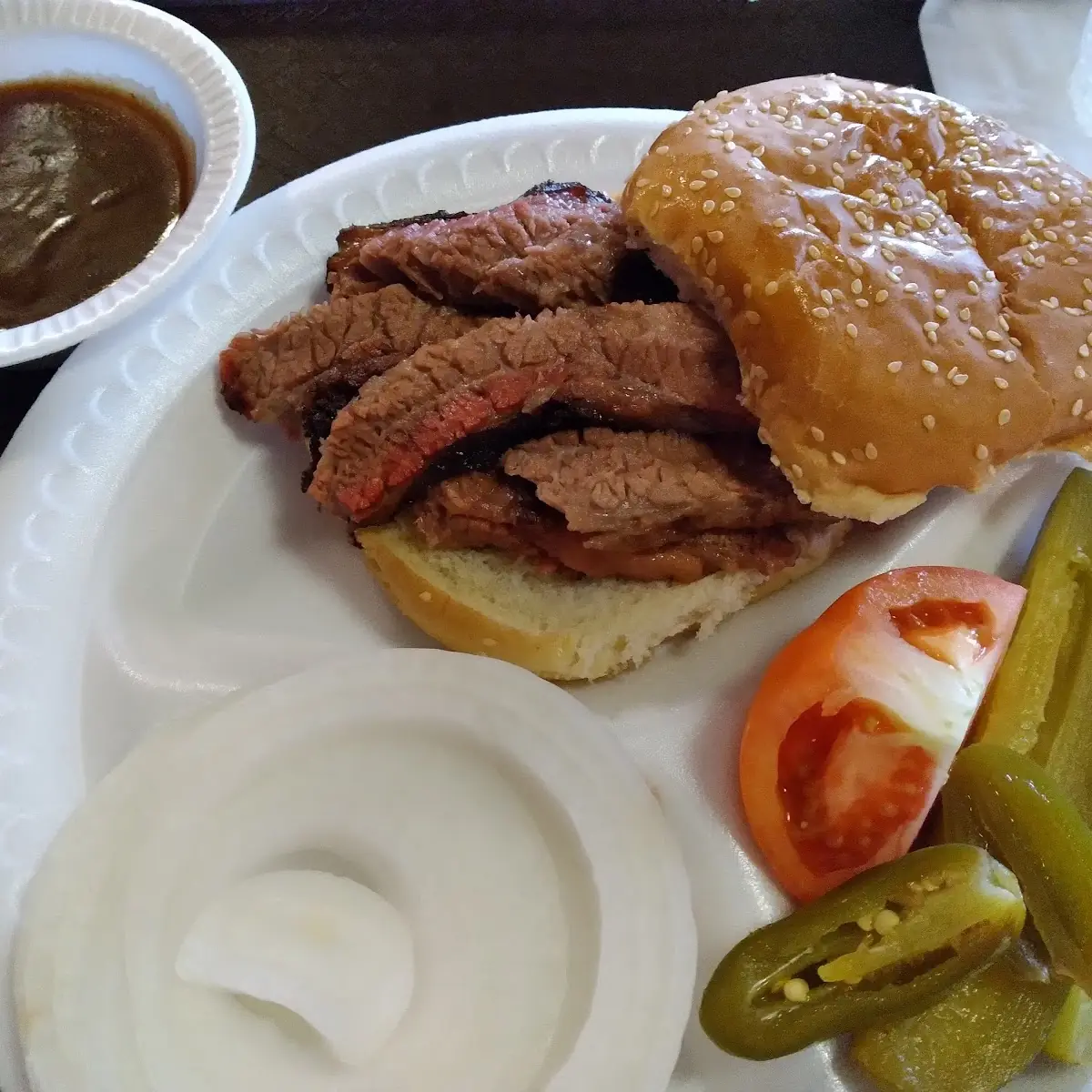 Moist Sliced Brisket Sandwich