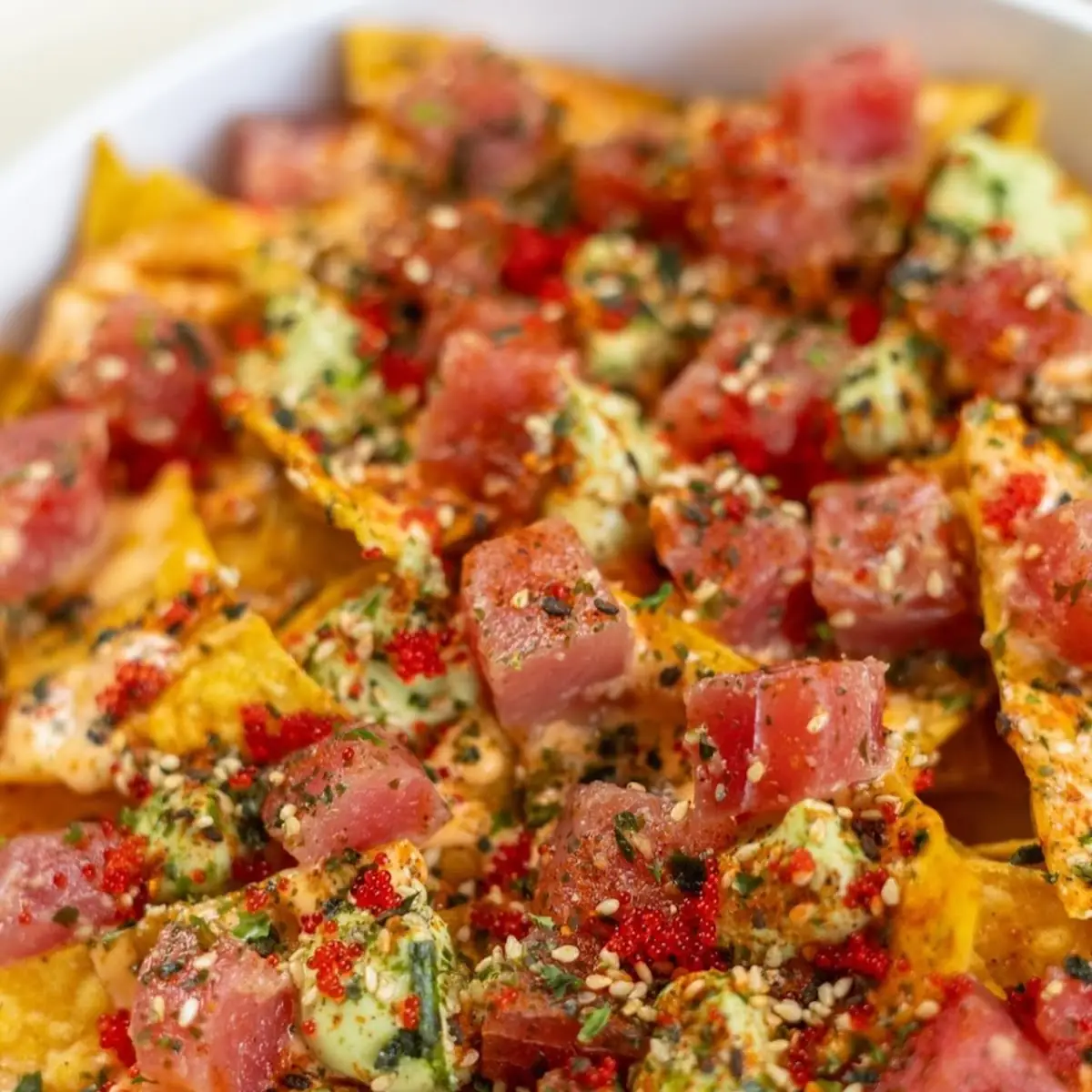 Tuna Poke Nachos