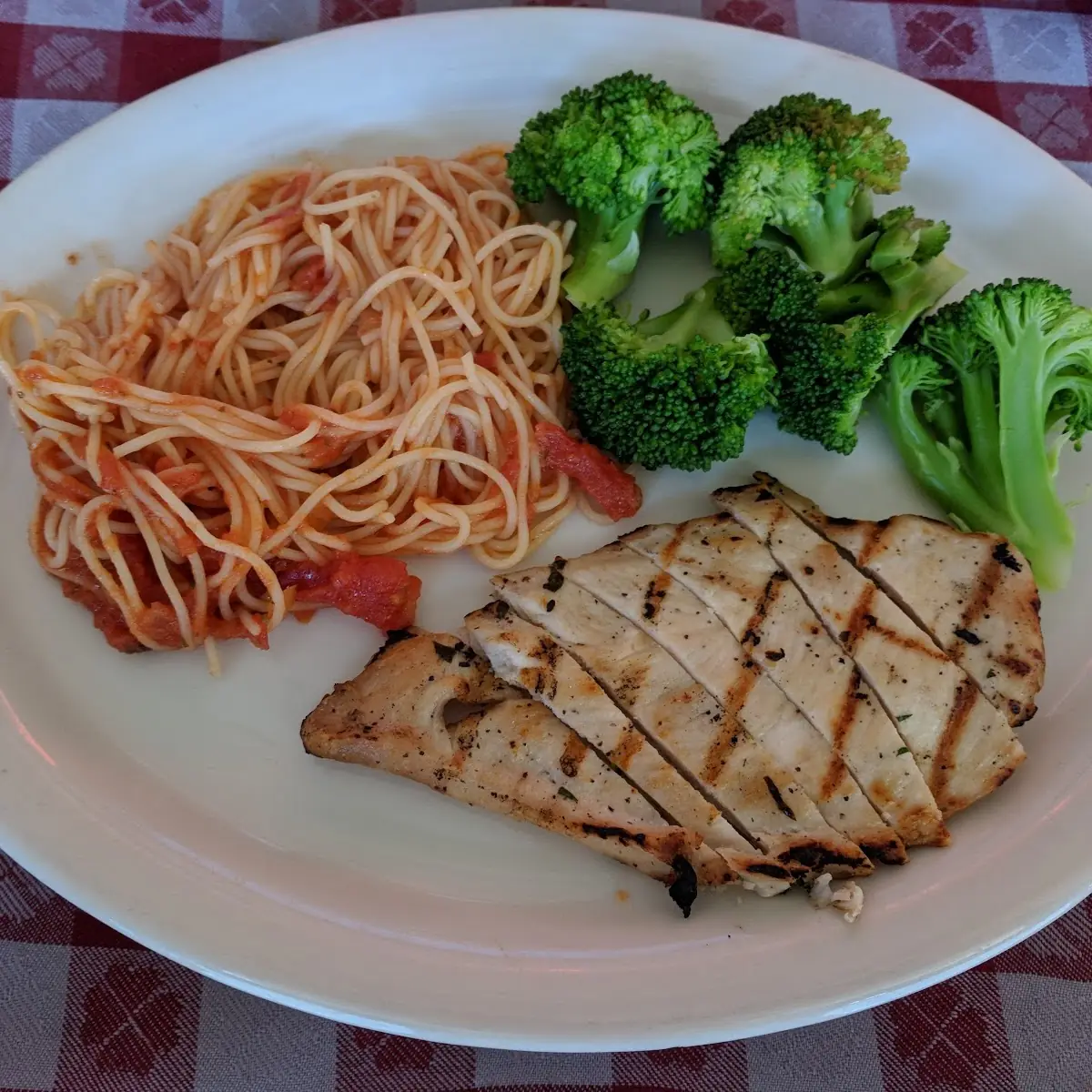 Angel Hair with Grilled Chicken Breast