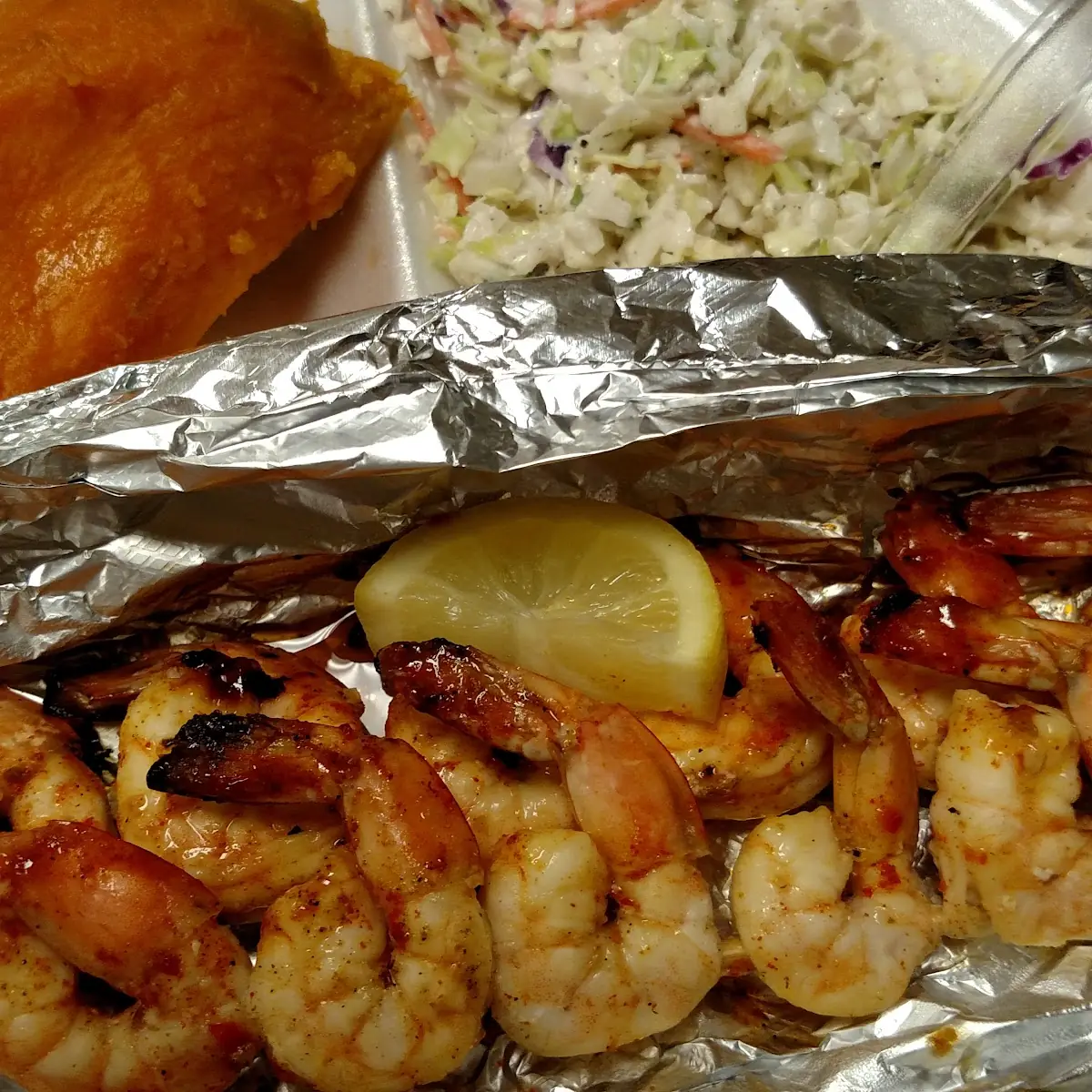 Grilled Shrimp and Sweet Potato