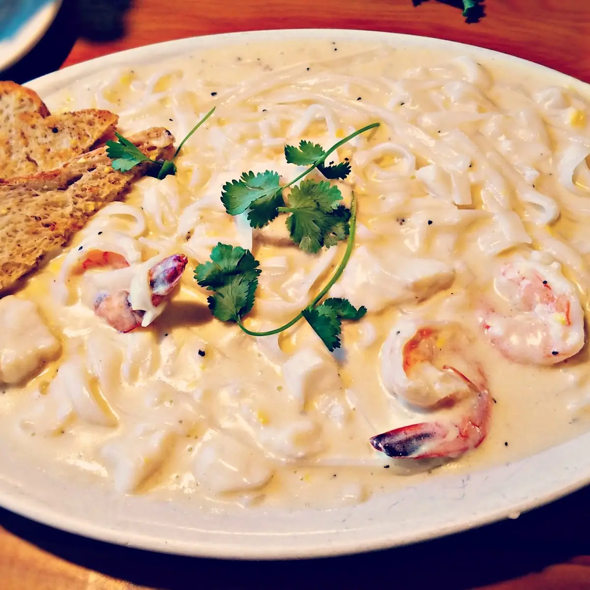 Gluten Free Seafood Alfredo