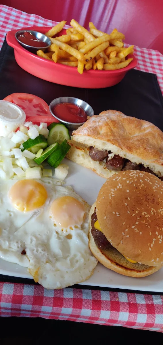 Serbian Breakfast and Cheeseburger, Jasna's European Meat & Deli