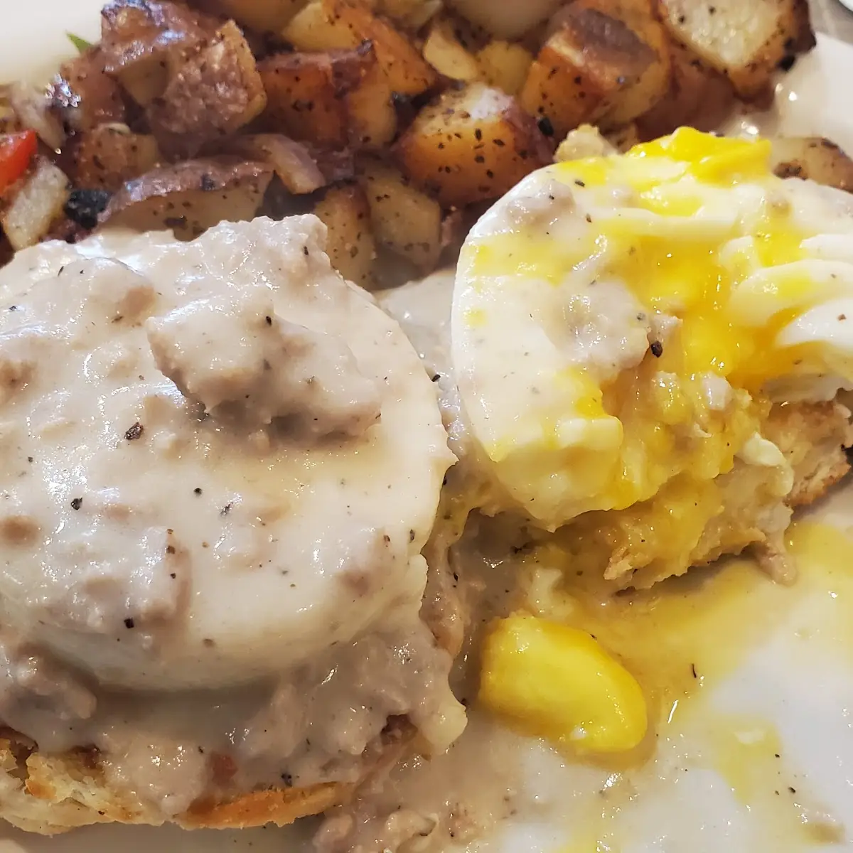 Sausage Gravy Eggs Benedict