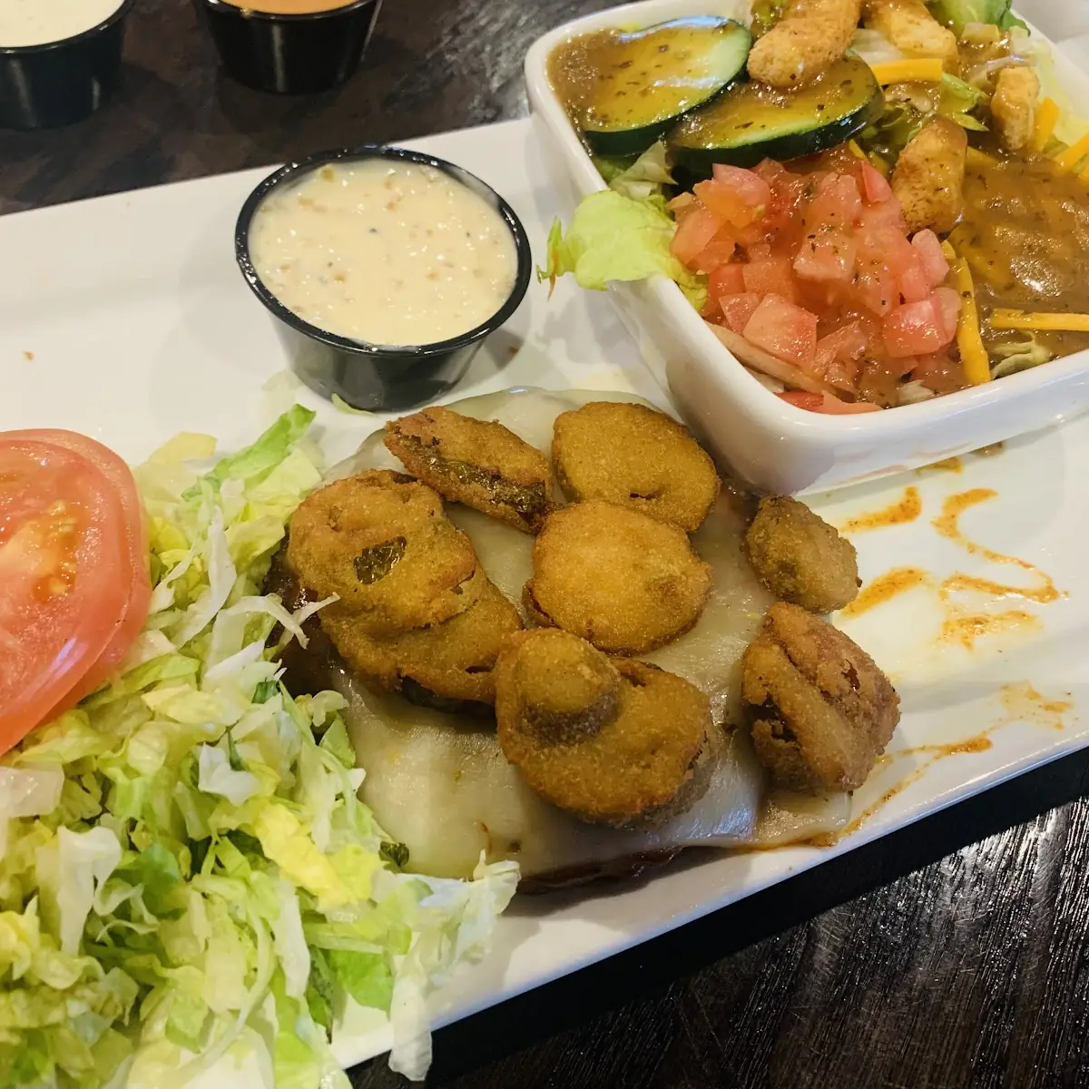 Scorpion Burger with Side Salad