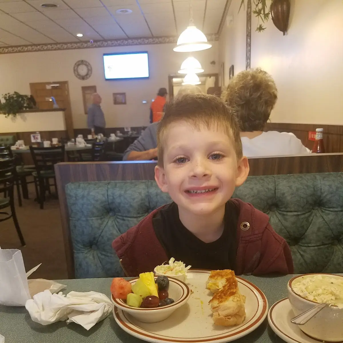 Loving the Grilled Cheese & Fresh Fruit
