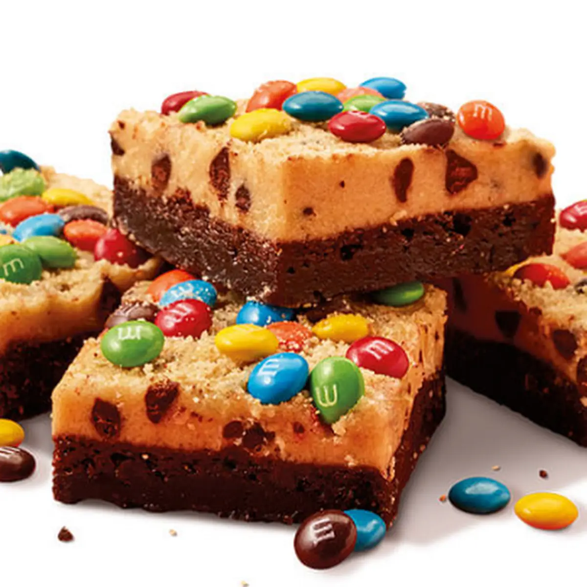 Cookie Dough Brownie Made with M&M’S Minis Chocol