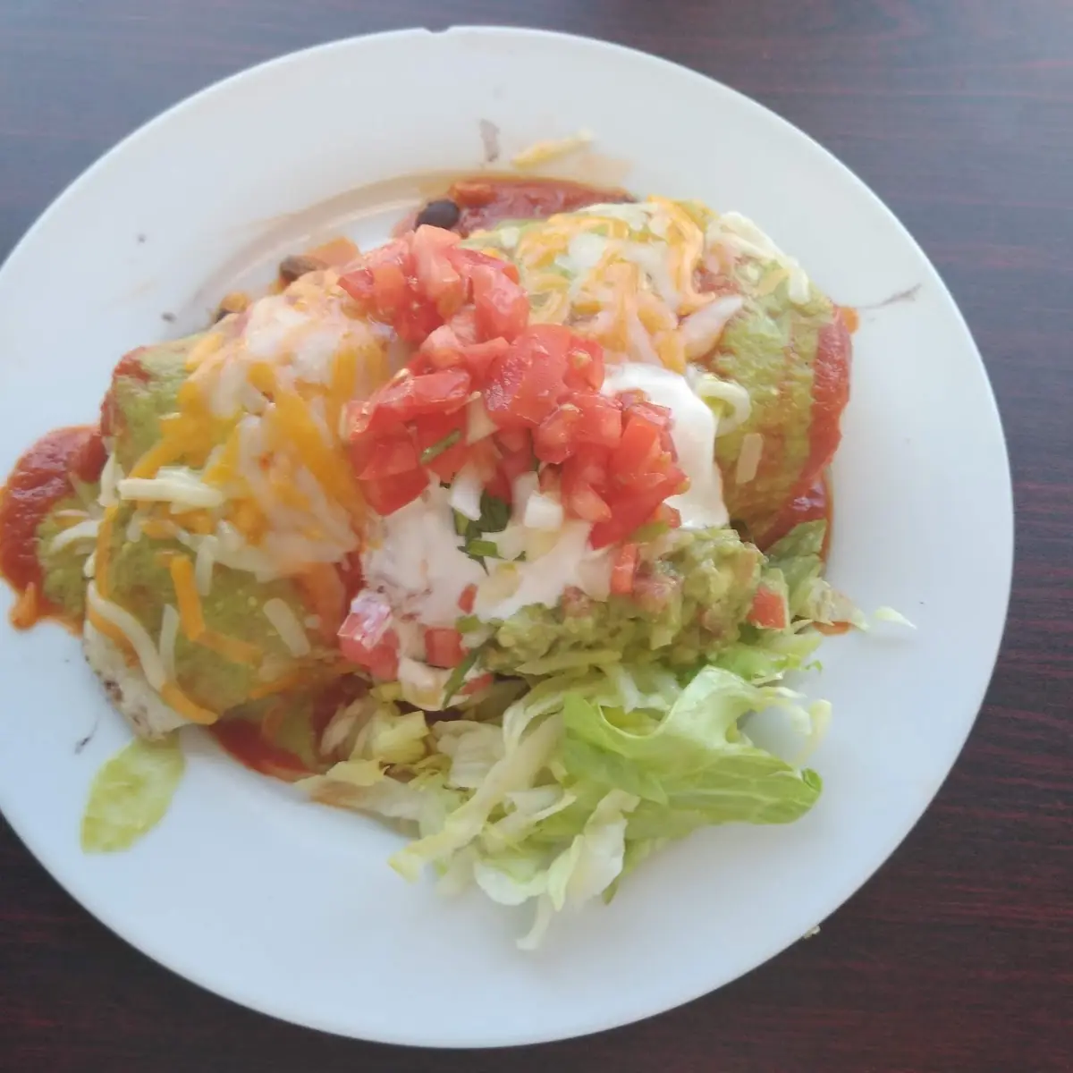 Cheese Enchilada & Beef Tostada