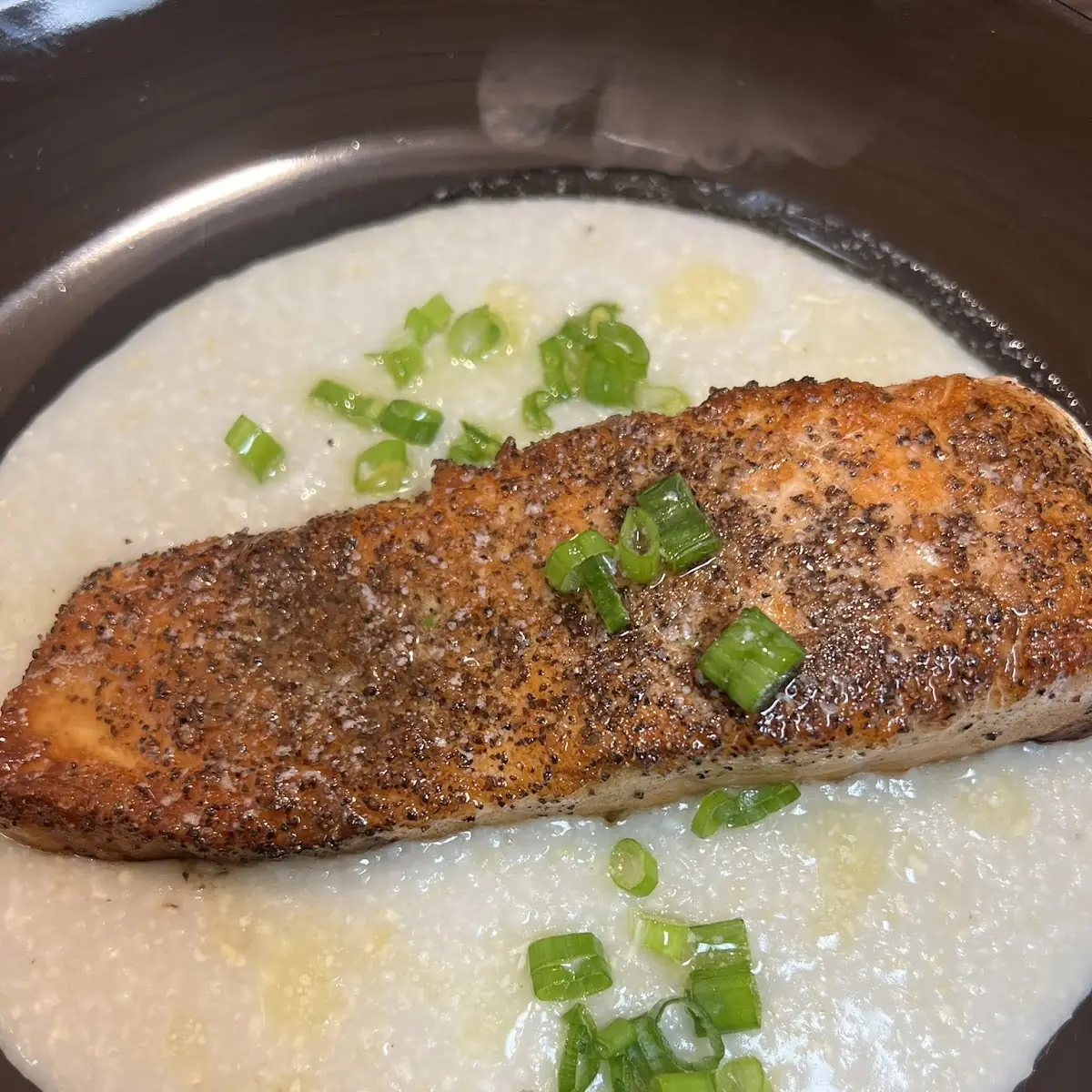 Salmon & Cheese Grits