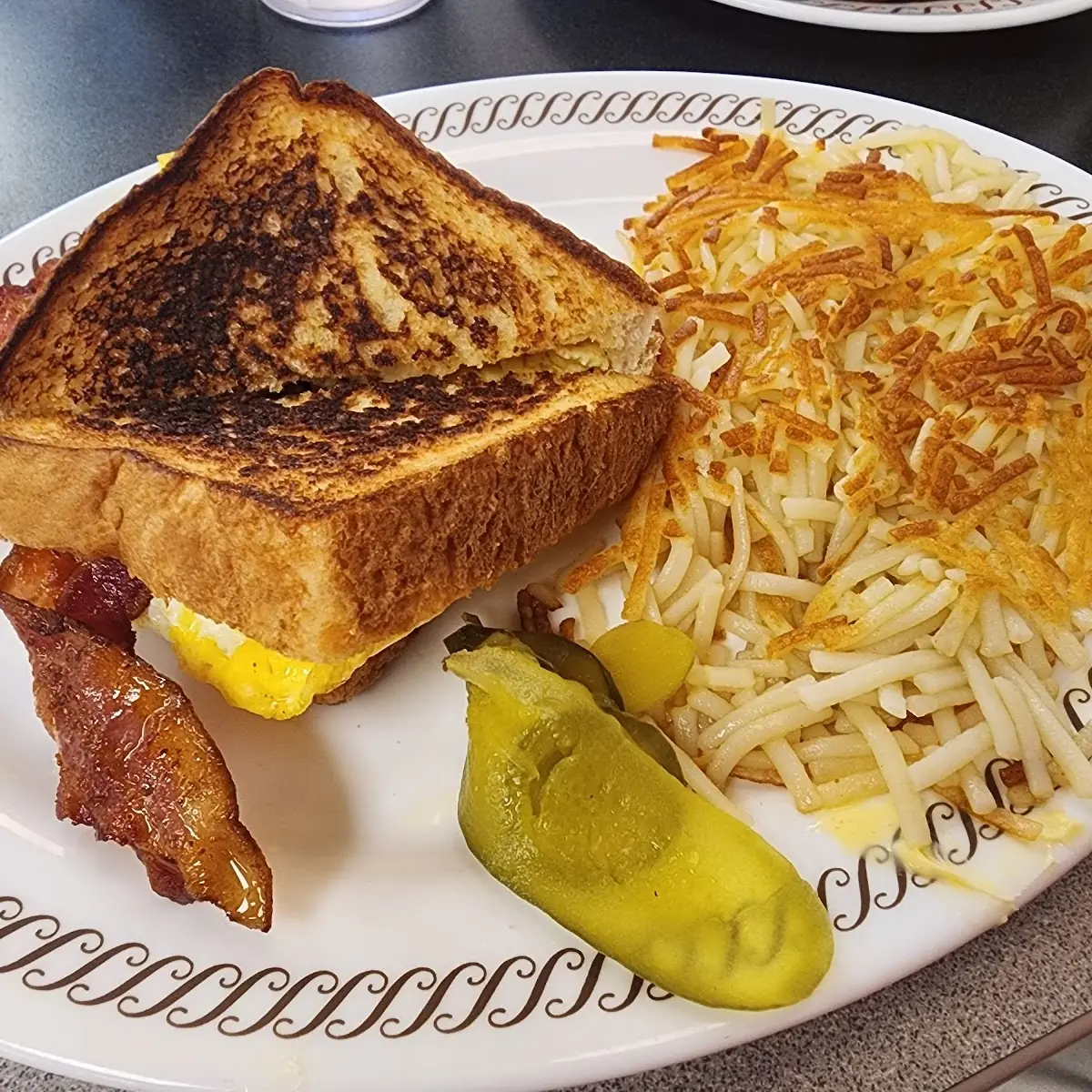 Breakfast Sandwich and Hash Browns