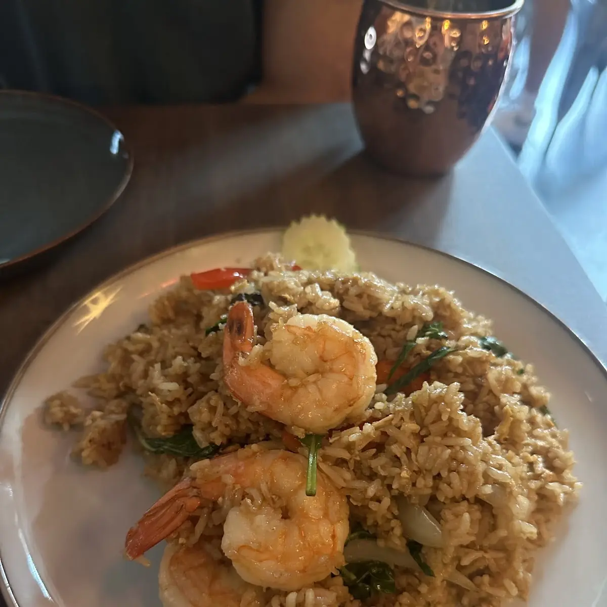 Basil Fried Rice with Shrimp
