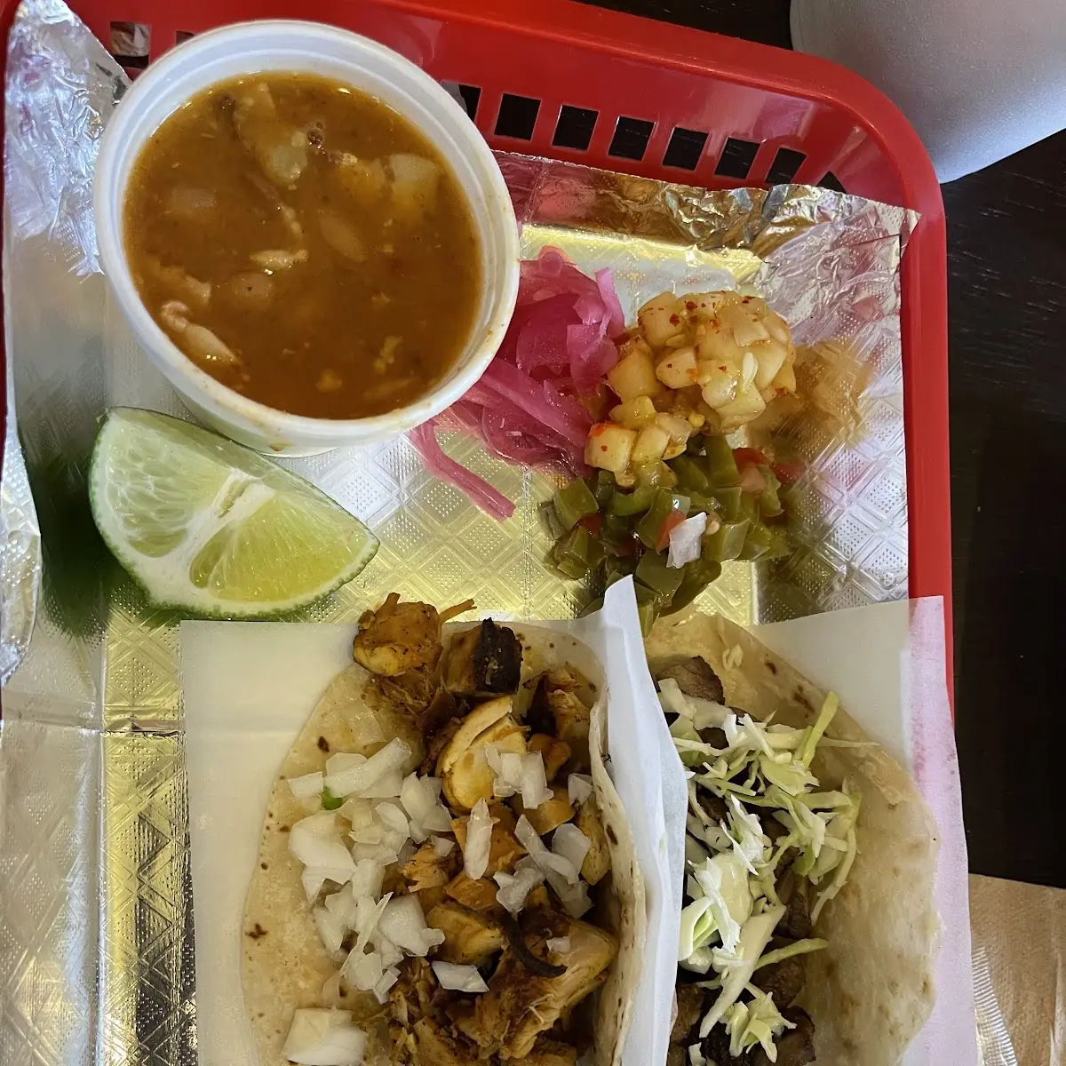 Steak Taco and Chicken Taco