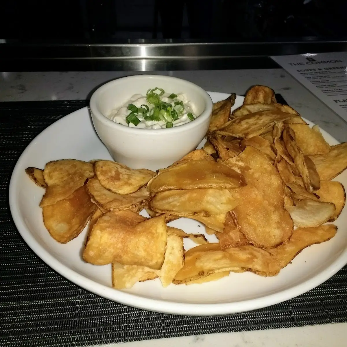 House Made Potato Chips with Onion Dip