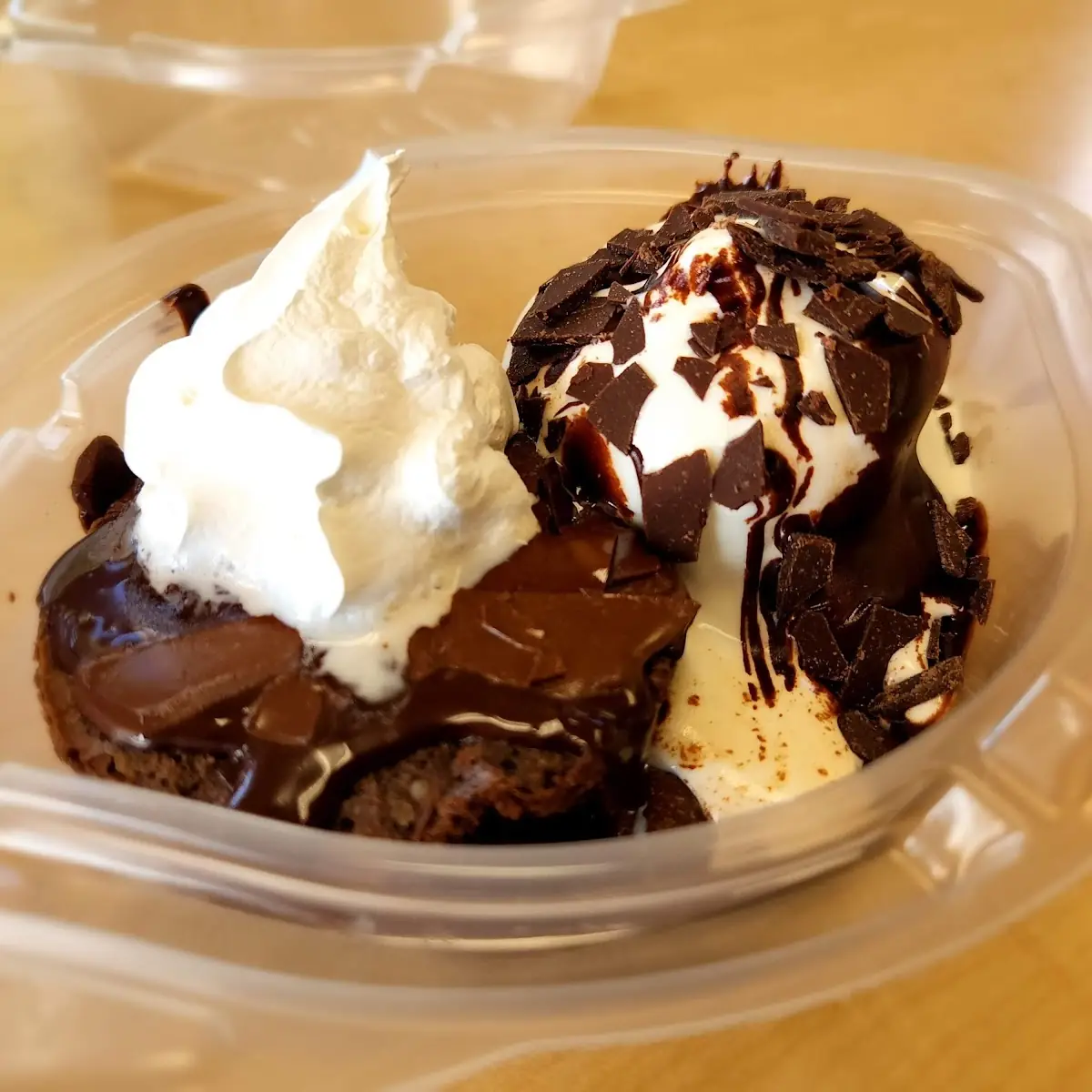 Hot Triple Chocolate Brownie